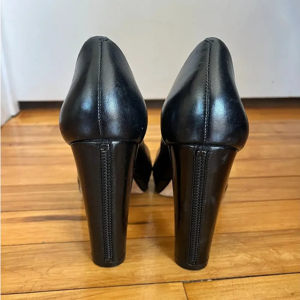 Cole Haan Stephanie Zipper Black Nike Platform Pumps 9M